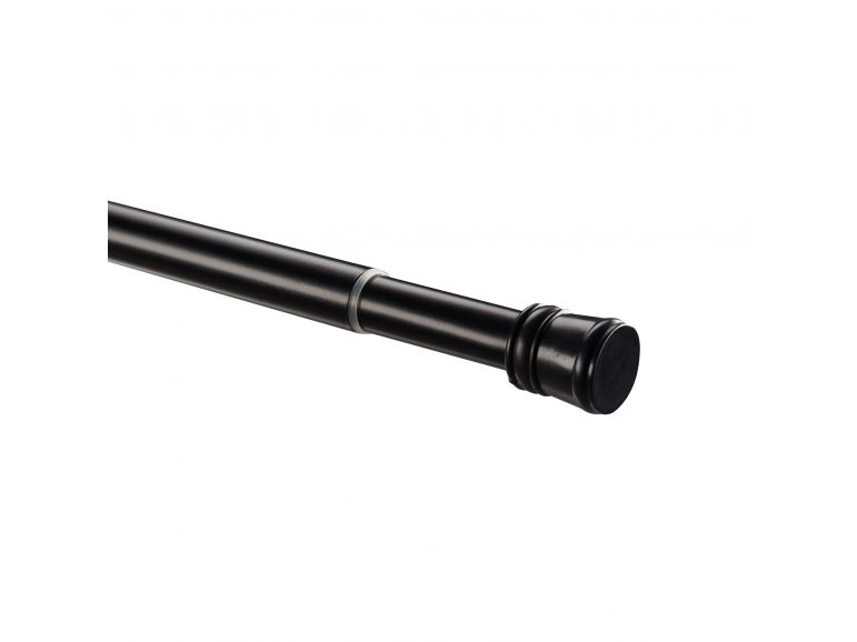 Douchegordijnstang uitschuifbaar van 70 tot 130 cm zwart Acaza