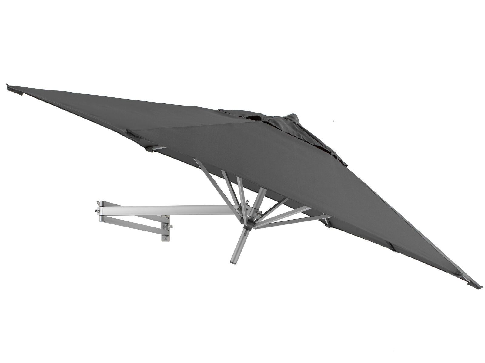 Easysol - hexagonale muurparasol - Ø 250 cm - grijs 