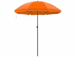 Parasol - Ø 180 cm - achthoekig - kantelbaar - met draagtas - oranje 