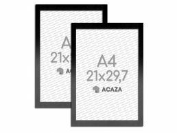 Set van 2 Madison fotokaders - A4 formaat - fotolijsten in MDF hout - zwart