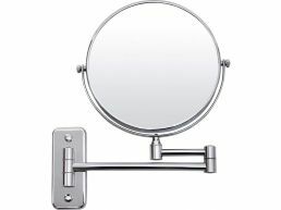 Tweedekans - 10x vergrotende make-up spiegel - Ø 20 cm - zilvergrijs