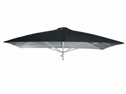 Umbrosa Paraflex vierkante muurparasol 230 x 230 cm zonder arm sunbrella black