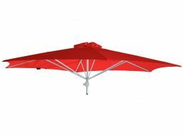 Umbrosa Paraflex hexagonale parasol 300 cm zonder arm sunbrella pepper
