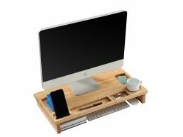 Monitorstandaard - voor laptop of pc - 60x8.70x30 cm - bamboe