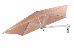 Umbrosa paraflex 185 cm vierkante muurparasol 190x190 cm sunbrella blush