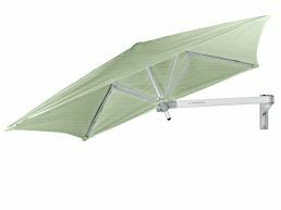 Umbrosa paraflex 185 cm vierkante muurparasol 190x190 cm sunbrella mint