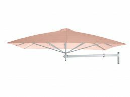 Umbrosa paraflex vierkante muurparasol 230 x 230 cm sunbrella blush