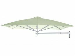 Umbrosa paraflex vierkante muurparasol 230 x 230 cm sunbrella mint