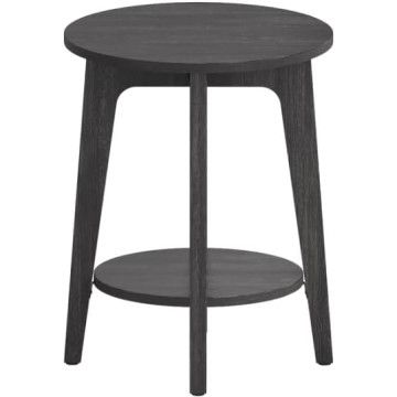 Ronde bijzettafel - 50x40x40 cm - zwart