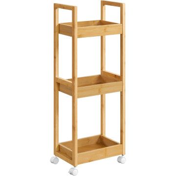 Trolley - badkamer trolley - bamboe - keukentrolley - opbergrek