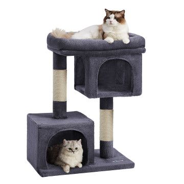 Krabpaal - krabpaal voor katten - kattenpaal - 84 cm - donkergrijs