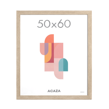 Fotokader - fotolijst - wissellijst - 50x60 cm - MDF - lichte eik kleur Fotokader - fotolijst - wissellijst - 50x60 cm - MDF - lichte eik kleur