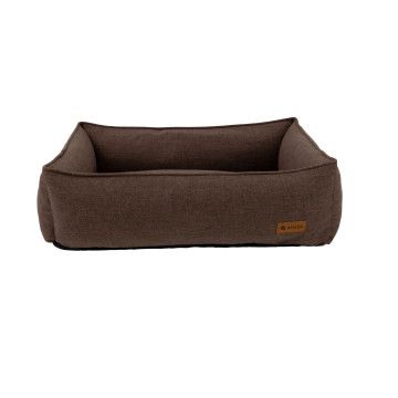 Hondenmand - 78 x 65 cm - bruin - gerecycleerd linnen - wasbaar