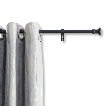 Lange gordijnroede - uitschuifbare gordijn rail - stang van 250-360 cm - zwart