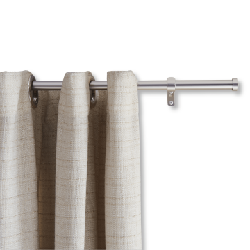 Uitschuifbare gordijnroede - gordijnrail - stang van 240-360 cm - zilvergrijs 