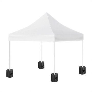 Verzwaringsvoet partytent - gewichten - kunststof - zwart