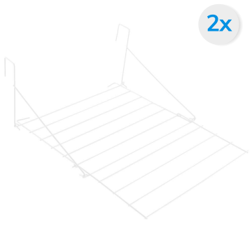 ACAZA Set van 2 stuks Droogrekken - 2 Rekken om Handdoeken of Kleding te drogen - Ophangbaar - Wit ACAZA Set van 2 stuks Droogrekken - 2 Rekken om Handdoeken of Kleding te drogen - Ophangbaar - Wit