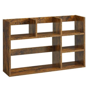 Opbergkast - boekenrek - boekenkast - 80 x 20 x 50 cm - flexibel plaatsbaar - vintage bruin