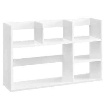 Opbergkast - boekenrek - boekenkast - 80 x 20 x 50 cm - flexibel plaatsbaar - wit