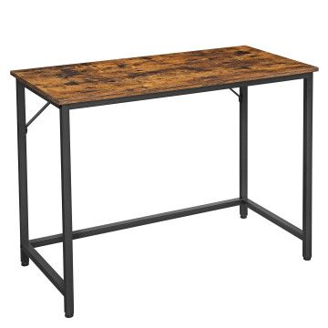 Bureau - computertafel - vintage bruin - 100 x 50 x 75 cm - computer tafel - bureau zwart en vintage bruin