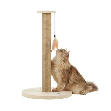 Krabpaal - krabpaal voor katten - kattenpaal - 64 cm hoogte - beige