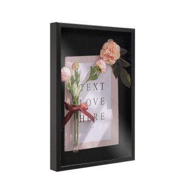 MDF box frame 3D - 40x60 cm - zwart MDF box frame 3D - 40x60 cm - zwart
