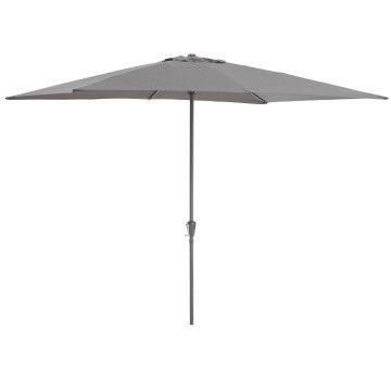 Staande parasol in aluminium - 200x300 cm - donkergrijs
