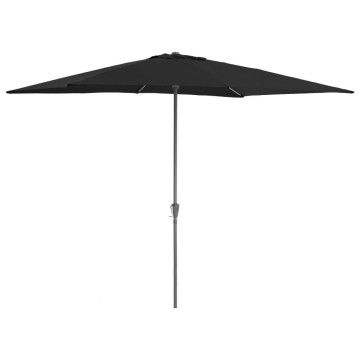 Staande parasol in aluminium - 200x300 cm - zwart