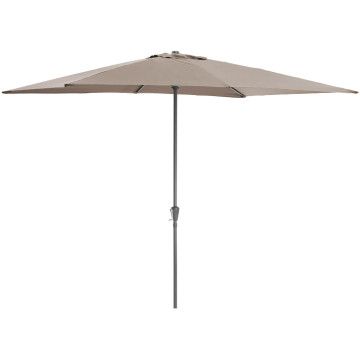 Staande parasol in aluminium - 200x300 cm - taupe 