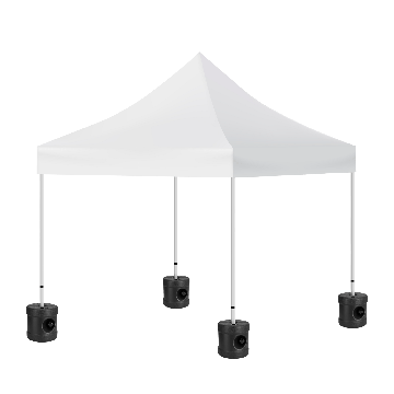 Verzwaringsvoet partytent - gewichten - kunststof - zwart