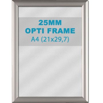 Klikkader Opti - 25 mm - A4 - zilvergrijs Klikkader Opti - 25 mm - A4 - zilvergrijs