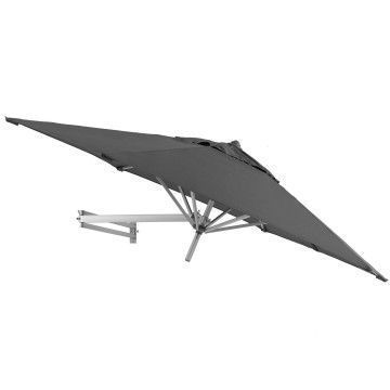 Easysol - hexagonale muurparasol - Ø 250 cm - grijs 