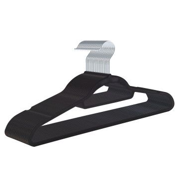 Kledinghangers - antislip - 20 stuks - zwart 