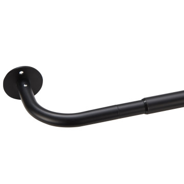 Gordijnroede - voor verduisterende gordijnen - uitschuifbaar - van 120 tot 210 cm - zwart