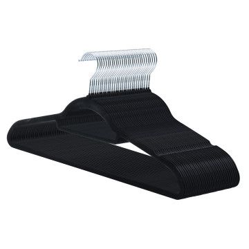 Kledinghangers - antislip - 30 stuks - zwart 