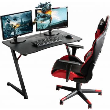 Game bureau - metalen poten - 108x70x60 cm - zwart