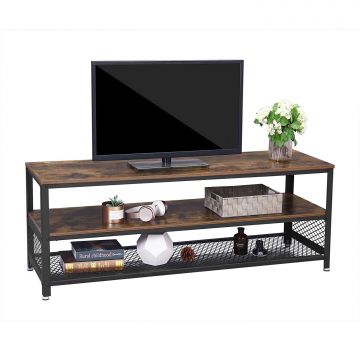 Tv Standaard - Donkerbruine, Industriële Look - Drie schapen - 140x52x40cm
