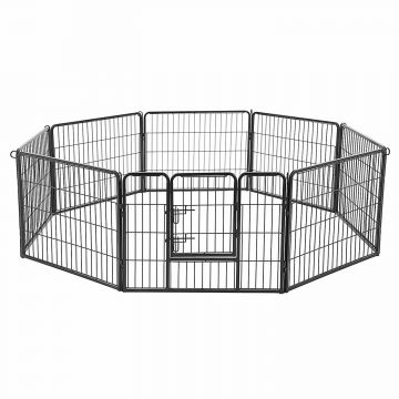 Transformeerbare hondenren - dieromheining van 60 cm hoog en 210 cm diagonaal - zwart