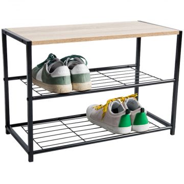 Schoenenrek 6-8 paar schoenen - 63x43x30 - lichte eik 