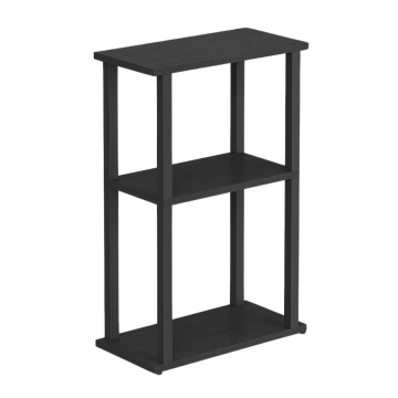 Bijzettafel - tafeltje - zwart - 40 x 20 x 58.5 cm (L x B x H) - tafel industrieel - banktafel - bijzettafels