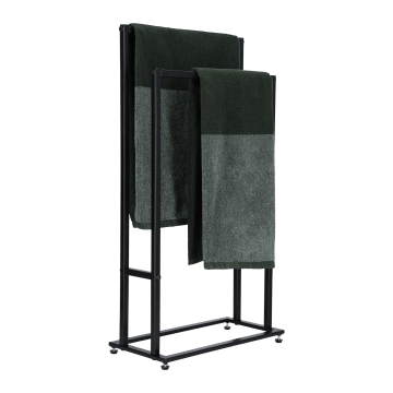 Handdoekenrek - handdoekrek badkamer - handdoekhouders - handdoekrek zwart - metaal - handdoek rek