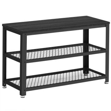 Schoenenrek - moderne look - 73x45x30 cm - zwart