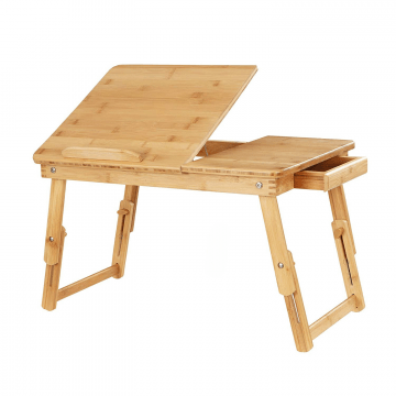 Monitorstandaard - verstelbaar - 65x21x34.5 cm - bamboe