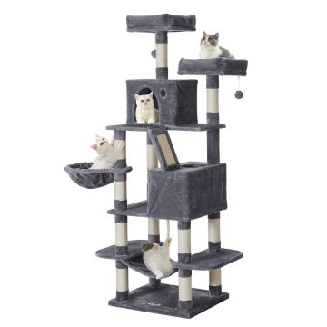 Krabpaal - krabpaal voor grote katten - 168 cm hoog - donkergrijs