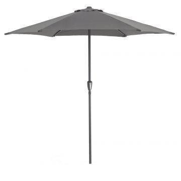 Staande parasol in aluminium - Ø 270 cm - donkergrijs