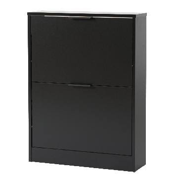 Schoenenkast - schoenenrek - schoenenkast met deuren - 58.5 x 17 x 77.5 cm - zwart
