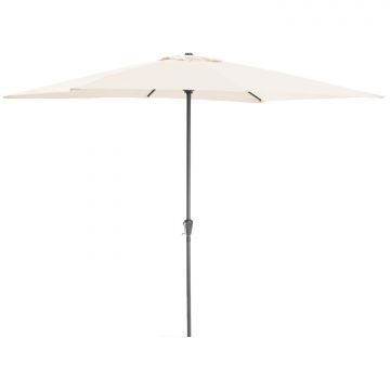 Staande parasol in aluminium - 200x300 cm - gebroken wit 