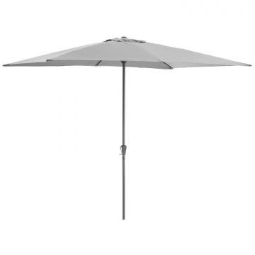 Staande parasol in aluminium - 200x300 cm - lichtgrijs 