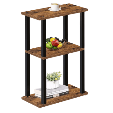 Bijzettafel - tafeltje - vintage bruin - 40x20x58.5 cm (LxBxH) - tafel industrieel - bijzettafels