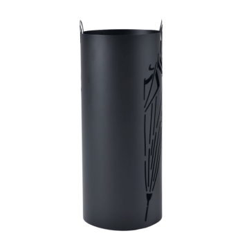 Ronde paraplubak in metaal - houder voor paraplus of wandelstokken - zwart Ronde paraplubak in metaal - houder voor paraplus of wandelstokken - zwart